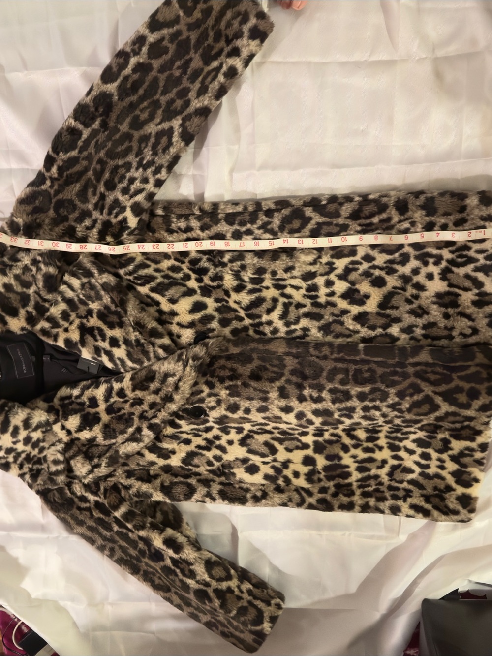 BCBGMaxAzria Leopard Print Teddy Coat - Brown/Black/Cream - Picture 3 of 8